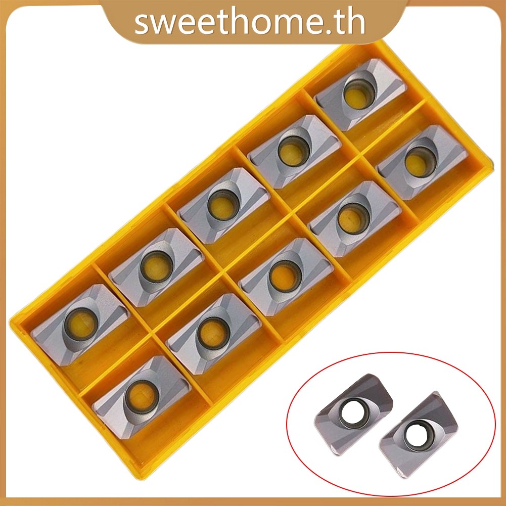 <SWHOME> 10 ชิ้น APMT1604PDER-H2 VP15TF เครื่องตัดกัด CNC คาร์ไบด์มิลลิ่งแทรกสําหรับเหล็ก <OCTOBER>