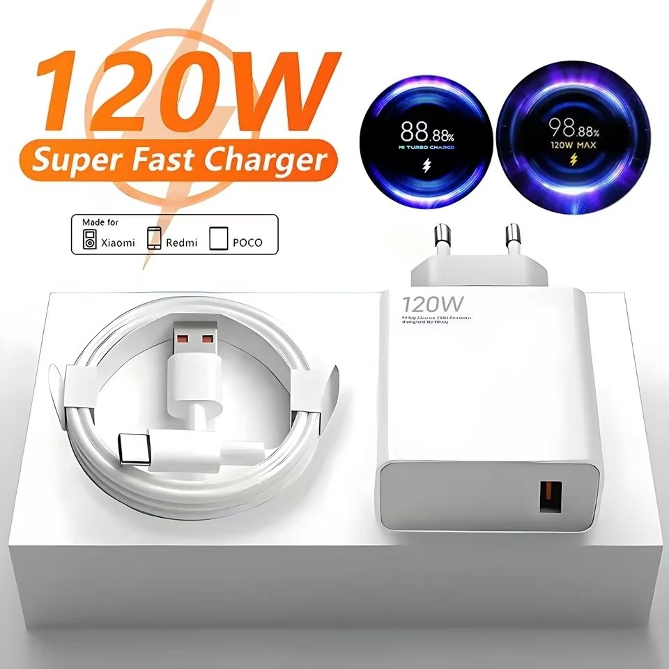 สําหรับ Xiaomi 120w Rapid Charger 6A USB c ประเภทสาย 120w Super Fast Charger