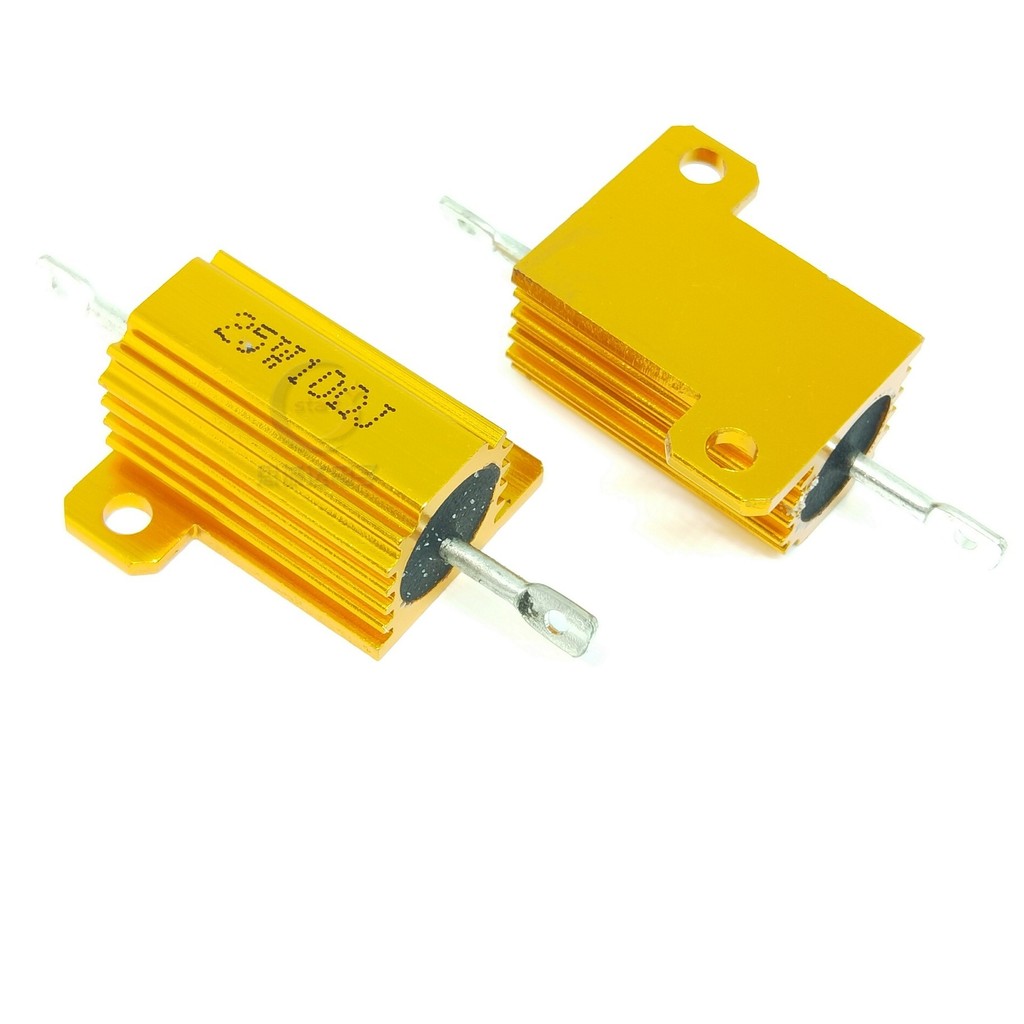 25W 100R 200R 220R 330R 470R 680R 1K 2K 15K 100K Gold Aluminium Shell Resistor 5%
