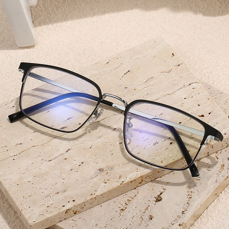 Z8801 1 PC Half-Rim Squared กรอบโลหะคุณภาพดีสายตายาวแฟชั่นชายหญิงแว่นตาอ่านหนังสือ Unisex