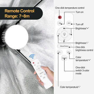 85W/300W LED Light Bulb Photography Remote Control E27 Socket 3200k-5500k Photo Studio Lighting