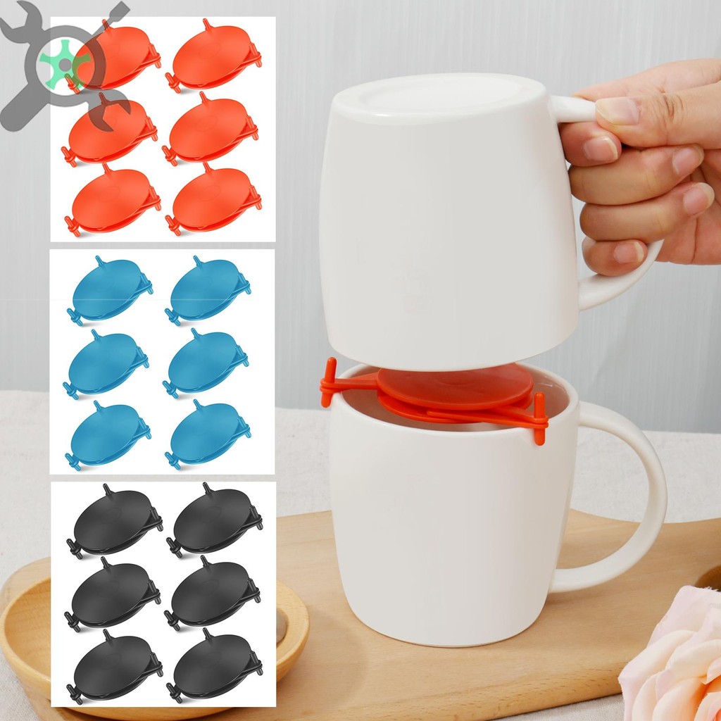 6 ชิ้นแก้ว Stacker ขยายแก้ว Stacker Organizer ปรับ Drinkware Stacker ใช้งานง่ายถ้วย Stacker สําหรับต