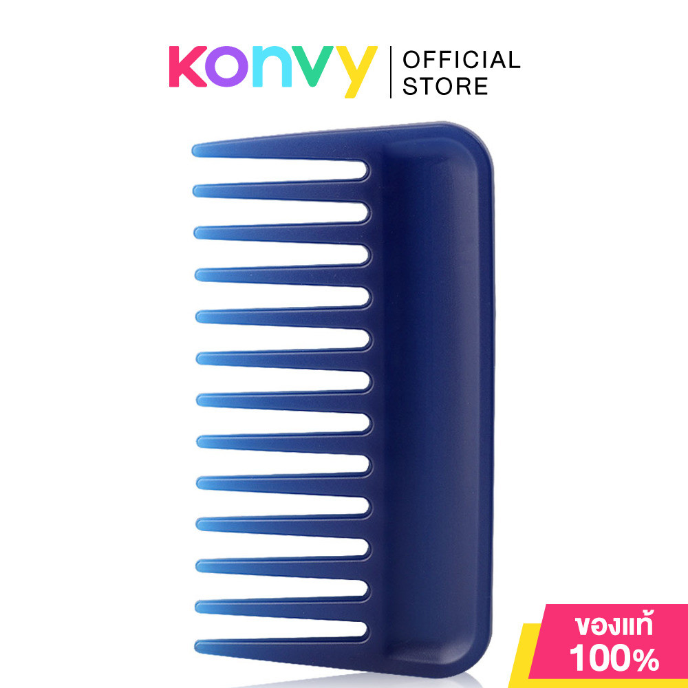 KVY Wide Tooth Detangling Short Comb #Dark Blue เควีวาย หวีสั้นซี่ห่าง สีน้ำเงิน.