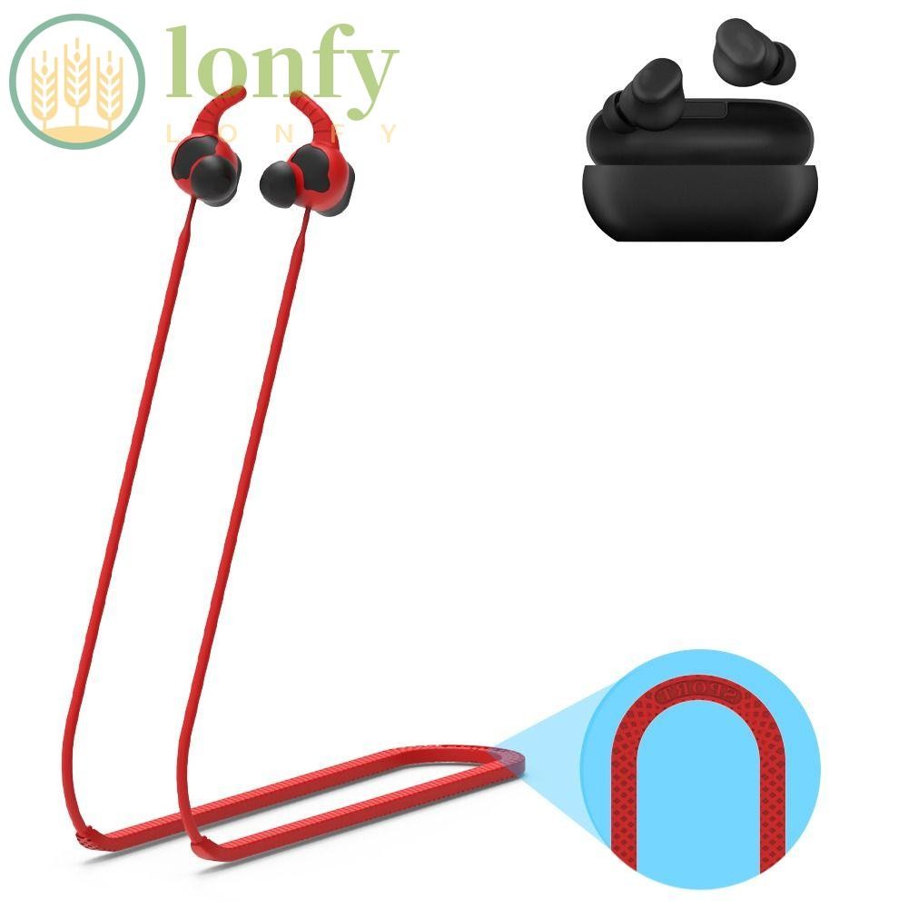 Lonfy สายคล้องคอ, หูฟังป้องกันการสูญหายหูฟังเชือกป้องกันการสูญหาย, อุปกรณ์เสริมเชือกเส้นเล็กซิลิโคนผู้ถือสายคล้องสําหรับ Beats Solo Buds