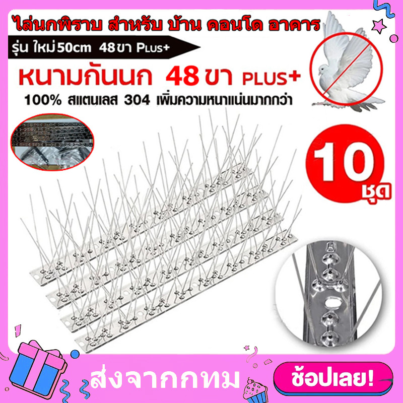 หนามไล่นก ที่กันนก Bird Spikes ไล่นกพิราบ ที่ดักนก หนามกันนกเกาะ กิ่งสแตนเลส​ หนามกันนกพิราบ