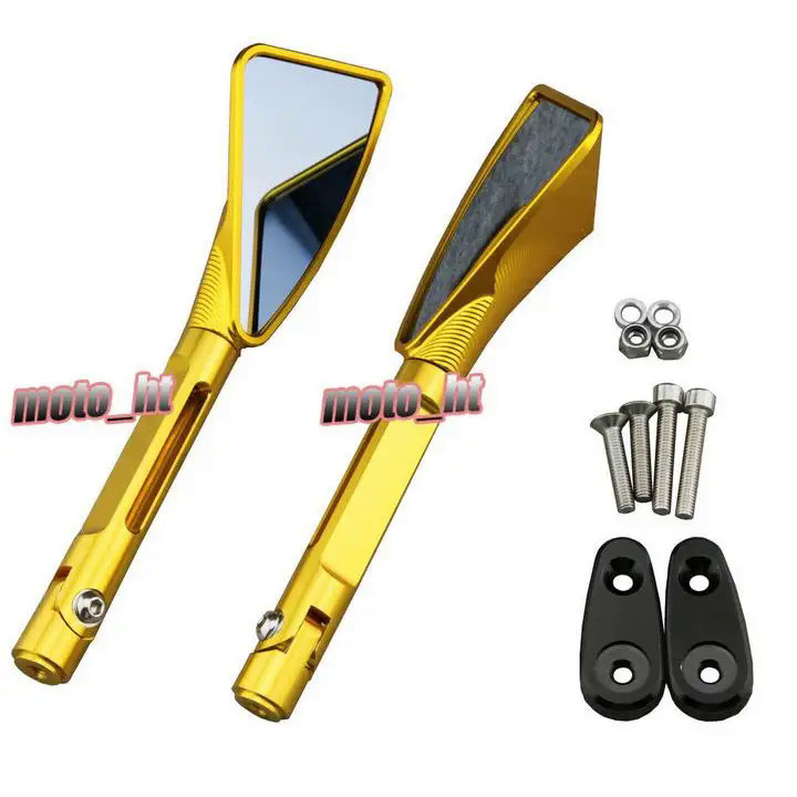 Mo Motorcycle Rear View Side Rearview Wing Mirrors For Kawasaki ZX9R 1999-2003 ZX6R 01-2003 & For Ya