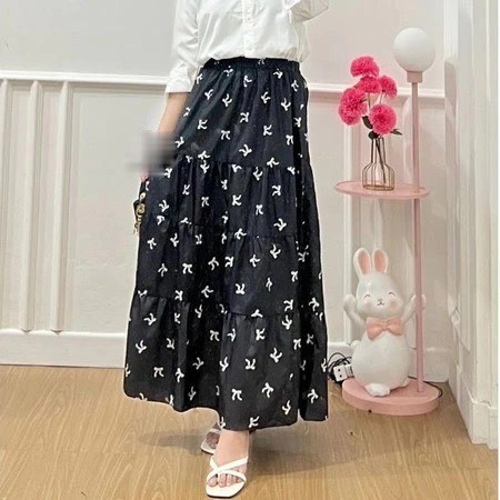 Tq88indonesia กระโปรงผู้หญิง / CLARA PITA กระโปรงชั้นสาย / กระโปรงยาวกว้าง