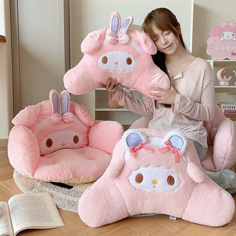สาวหัวใจ เมอร์เลตี เบาะพนักพิงเก้าอี้สํานักงานหอพักรถเอวป้องกันพนักพิงเบาะแบบบูรณาการ