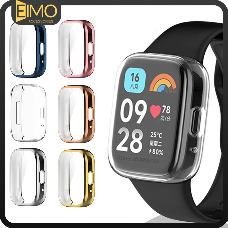 TPU กรณีแสดง for Redmi Watch 3 ACTIVE / Mi Watch 3 Lite ฝาครอบกันชนฟิล์มป้องกันหน้าจอ for Xiaomi Redmi Watch 3 Active