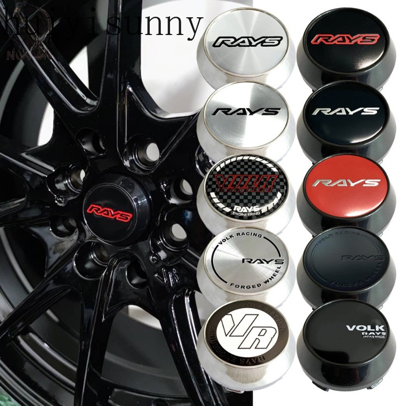 Hys 1PC 60mm Car sport rim ฝาครอบล้อ Volk Racing Rays Volk Racing Rays TE37 CE28 RE30