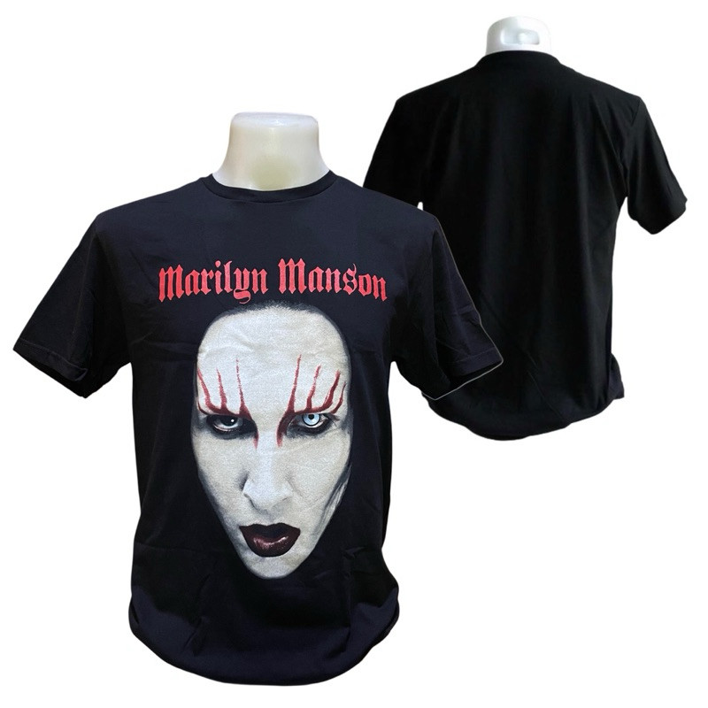 ECUPPER เสื้อยืดวงดนตรี MARILYN MANSON UNISEX T-SHIRT ลาย RED LIPS ลิขสิทธิ์แท้100% UK tee