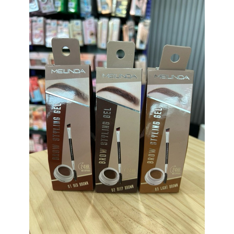 MC-3095 Meilinda Brow Styling Gel เจลเขียนคิ้ว เนื้อเนียน นุ่มลื่น เกลี่ยง่าย