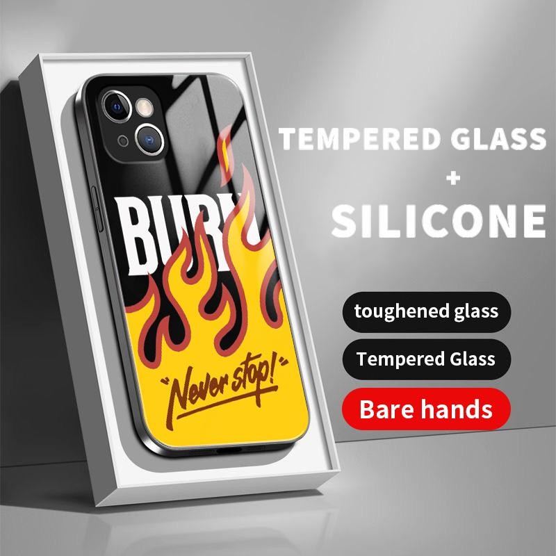 เหมาะสำหรับ Huawei P20 Pro P30 Pro กรณีโทรศัพท์มือถือ Simple English Flame เคส