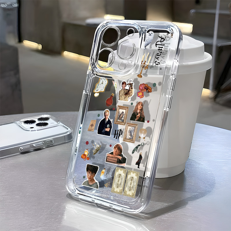 แฮร์รี่ พอตเตอร์ Hogwarts ถุงลมนิรภัยปลอก OPPO A18/A60/A15/A15s/A38/A35 5G/A78/A16/A16s/A54s/A16K/A16e/A17/A17K/A31 2020 ฝาครอบโทรศัพท์โปร่งใส