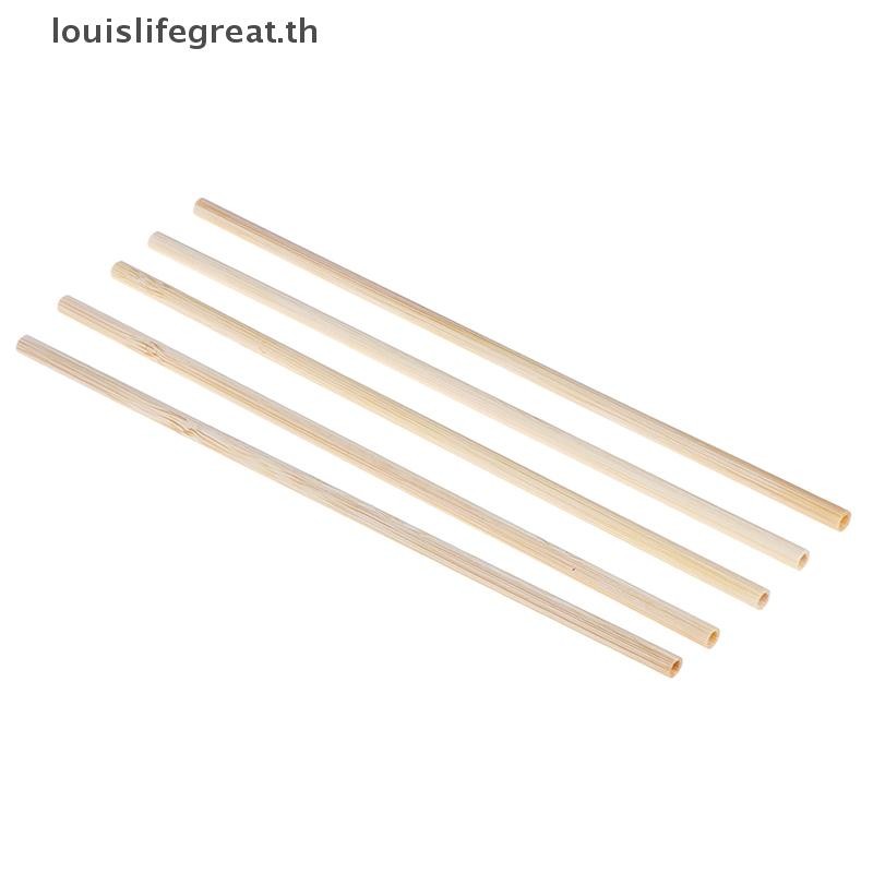 Louislifegreat หลอดดื่มไม้ไผ่ 5 ชิ้นเป็นมิตรกับสิ่งแวดล้อมของใช้ในครัวเรือนหลอดใหม่ - รูปที่ 5