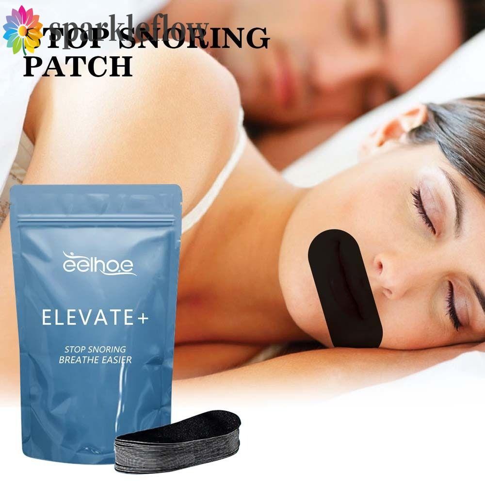 Sparkleflow 30 ชิ้น/เซ็ต Anti-Snoring mouth Tape, หยุด Snoring Mandibular Correction ปากหายใจ Patch, ปิดสติกเกอร์จมูกหายใจปรับปรุง Sleep สติกเกอร์ปาก