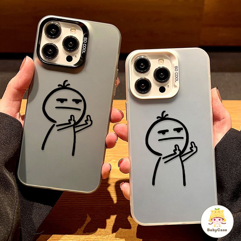 เคสไอโฟน 11 สำหรับ iPhone 15 11 16 13 14 12 Pro Max XR X XS Max 7Plus 16 7 8 15 14 Plus SE 2020 ปกอ่อนลายไลน์แมนสุดฮา