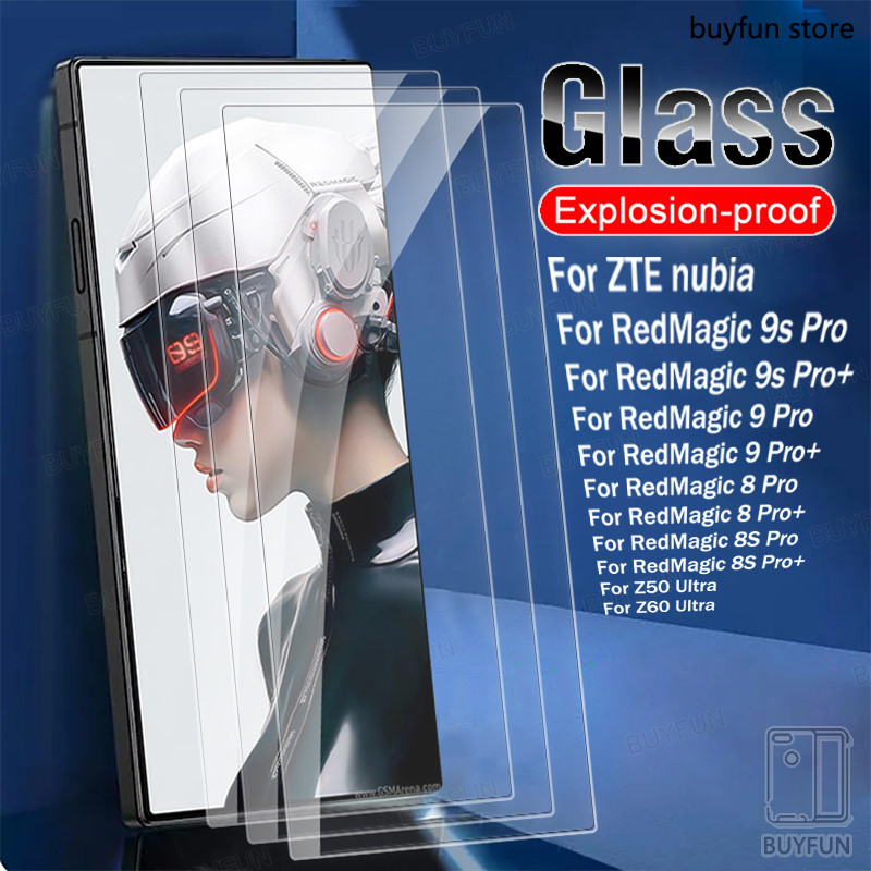 1/5pcs กระจกนิรภัย 9H พรีเมี่ยมป้องกันหน้าจอ HD ฟิล์มป้องกันสําหรับ ZTE nubia Red Magic 10 9 Pro 9S 8S 8 Pro + RedMagic Z50 Z60 Ultra