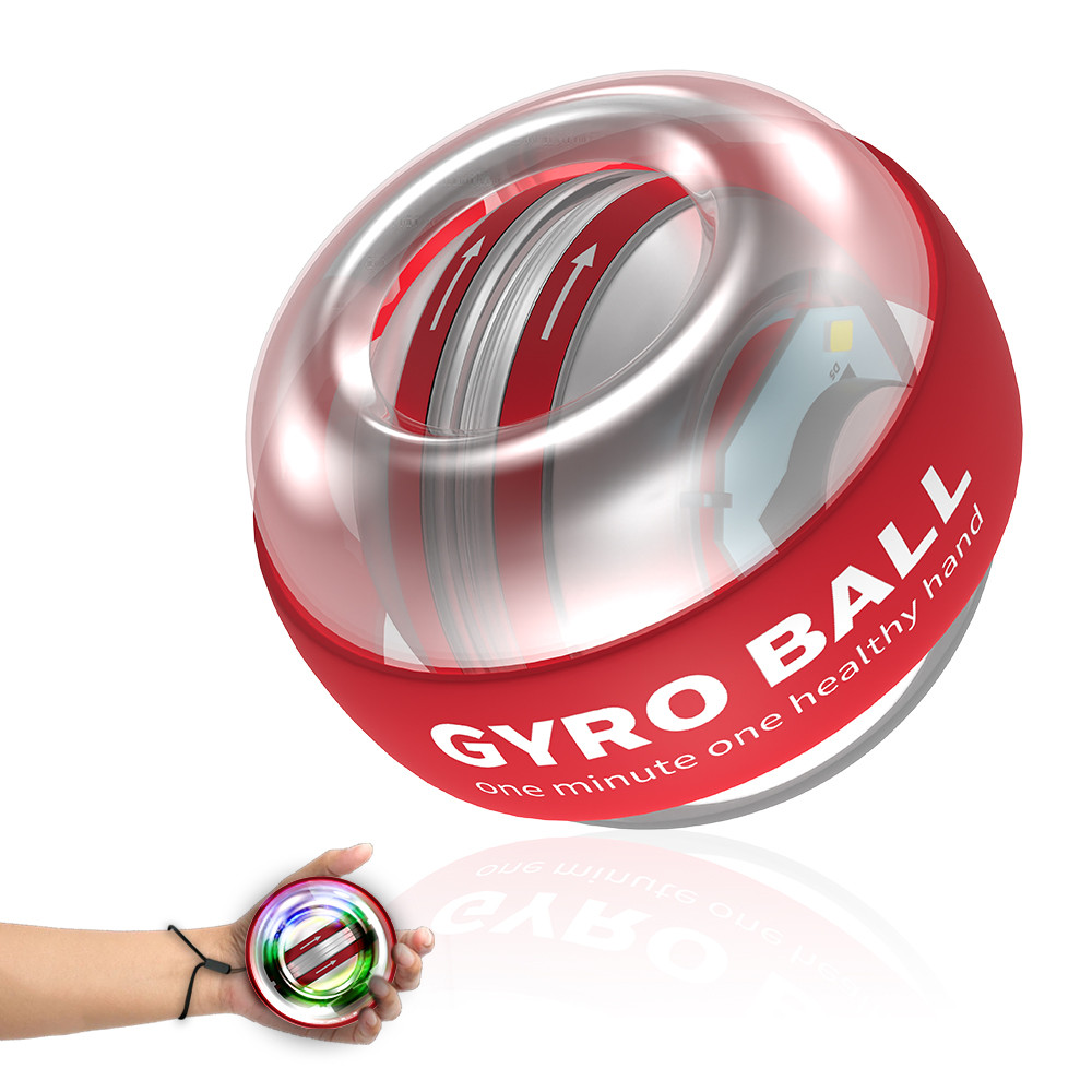 1 ชิ้น Gyro Ball LED ลูกบอลความแข็งแรงของข้อมือแบบพกพาเครื่องมือการฝึกอบรมยิมกล้ามเนื้อแขนฟิตเนส Traine พร้อมลูกบอลข้อมือเรืองแสง