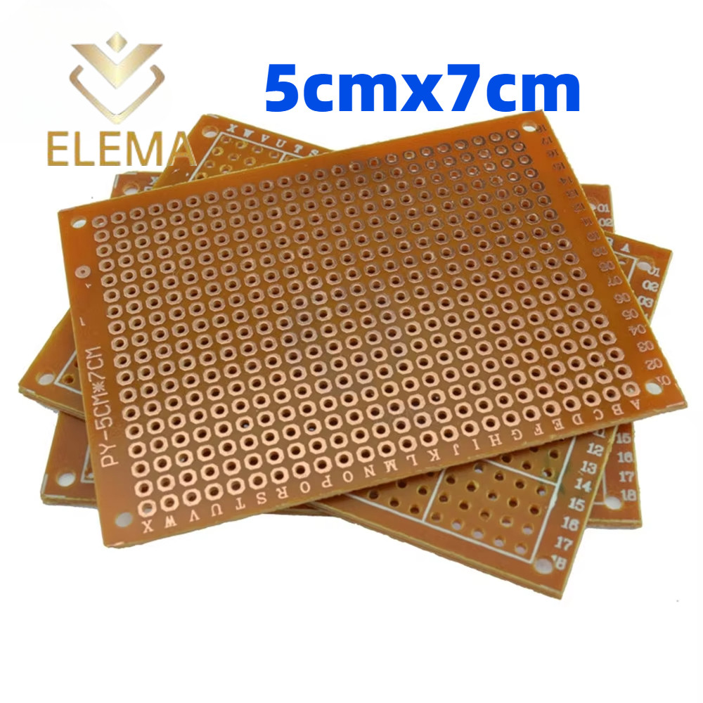 Pcb Universal Board 5*7 ซม.ต้นแบบ PCB Board อิเล็กทรอนิกส์สําหรับโมดูลบอร์ดสําหรับ Point to Point DI