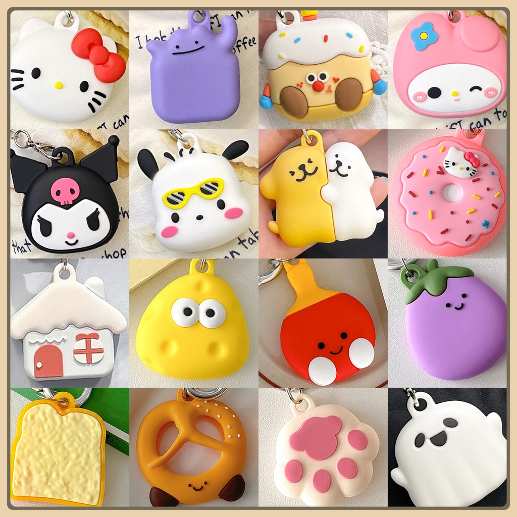 การ์ตูนซิลิโคนป้องกันแบบนุ่มสําหรับ AirTag Case Locator Tracker พวงกุญแจสําหรับ Air Tag Case Cover