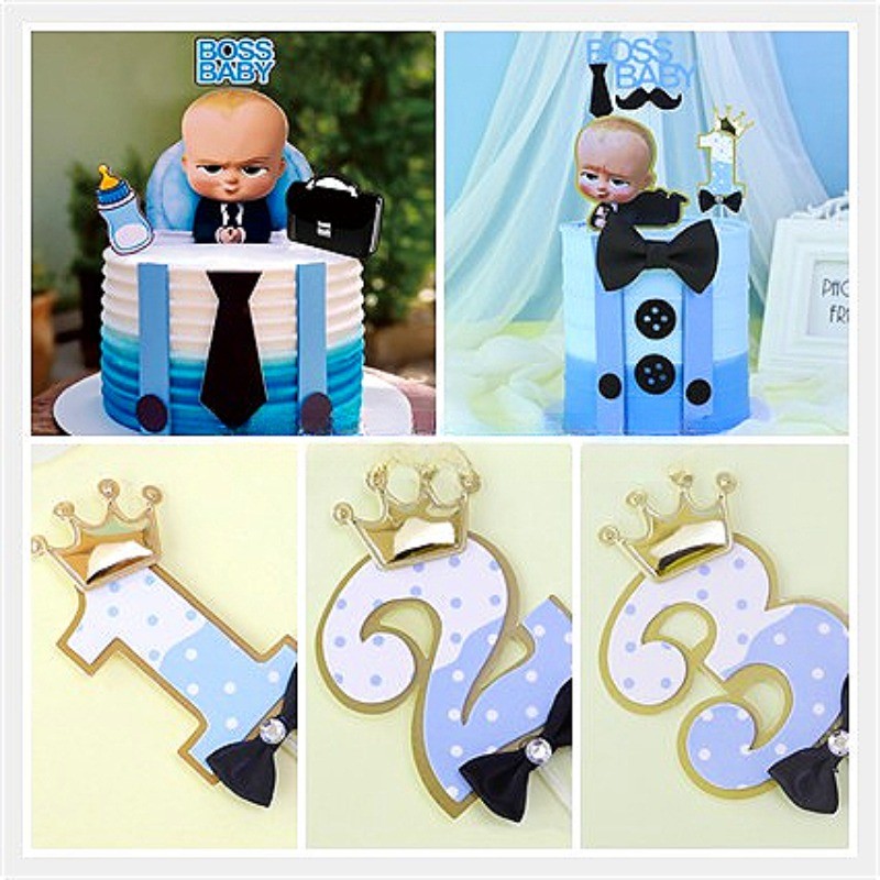 Baby Boss Happy Birthday Childrens Birthday Cake Decor Plugin Party Decorative Plugin