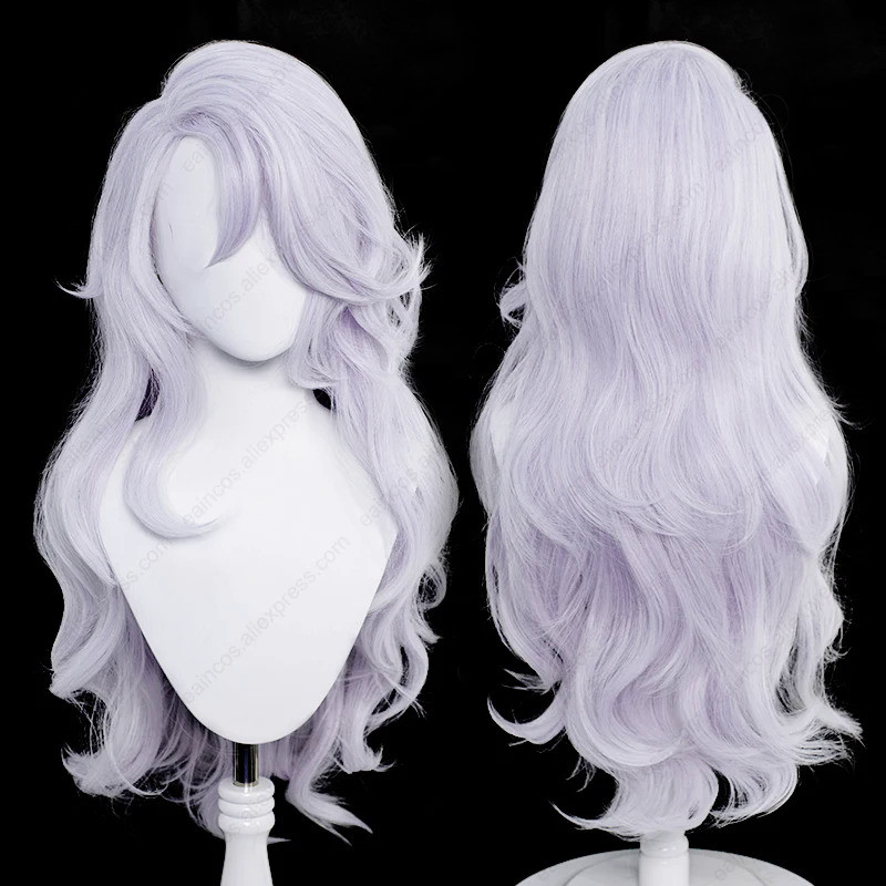 Anime Female Gojo Satoru Cosplay Wig 70cm Long Silver Purple Halloween Carnival Wigs Heat Resistant 