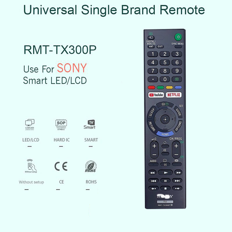 เหมาะสําหรับ SONY LCD TV รีโมทคอนโทรล RMT-TX300P MR-L1370 RM-L1275 RMT-100B RMT-100E RMT-100U RMT-10