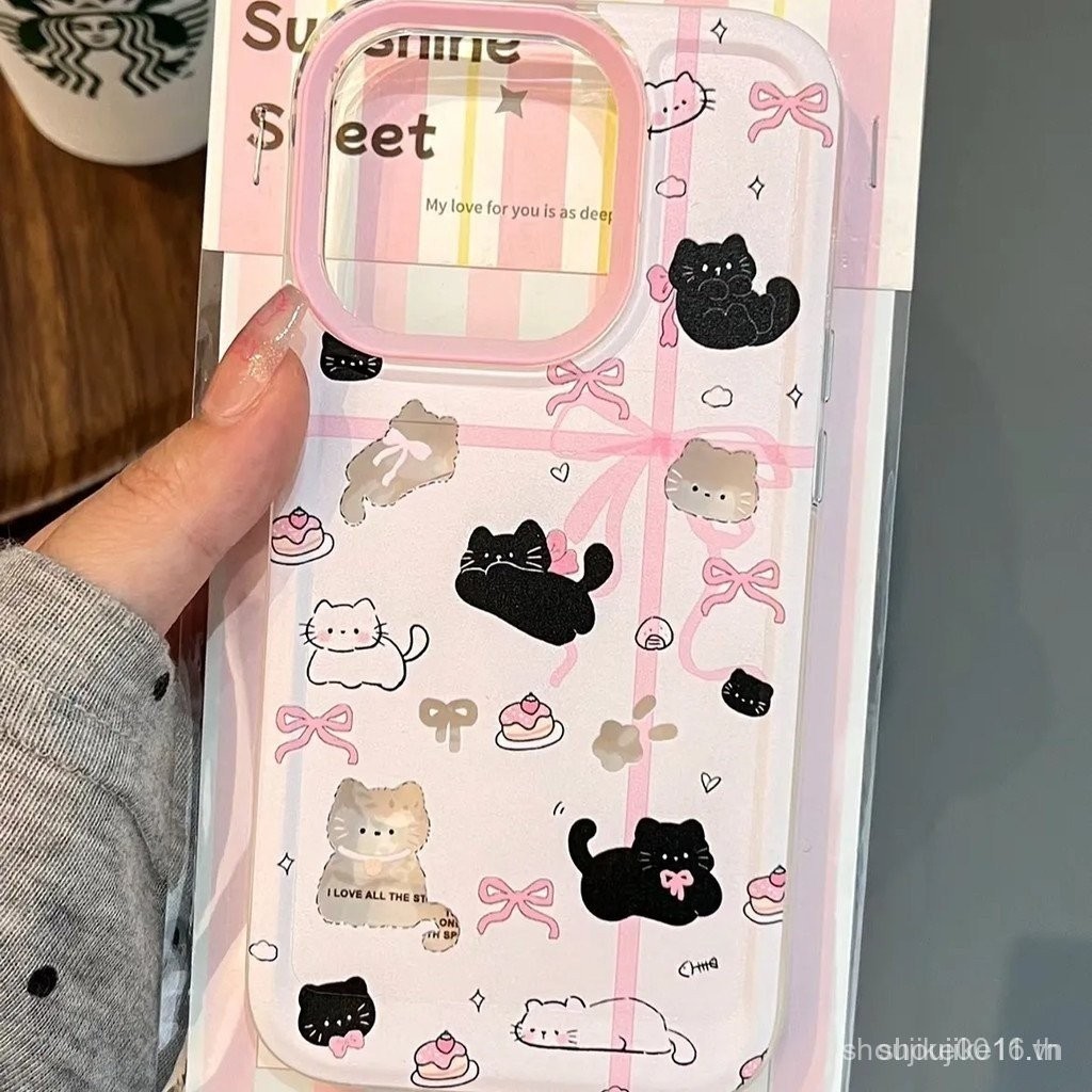 ขนมหวานแมวหลายรุ่น iPhone ใช้ได้กับ: 16, 11, 12, 13, 14, 15 PRO MAX, 7plus, 8PLUS, 11pro, 13pro, X S