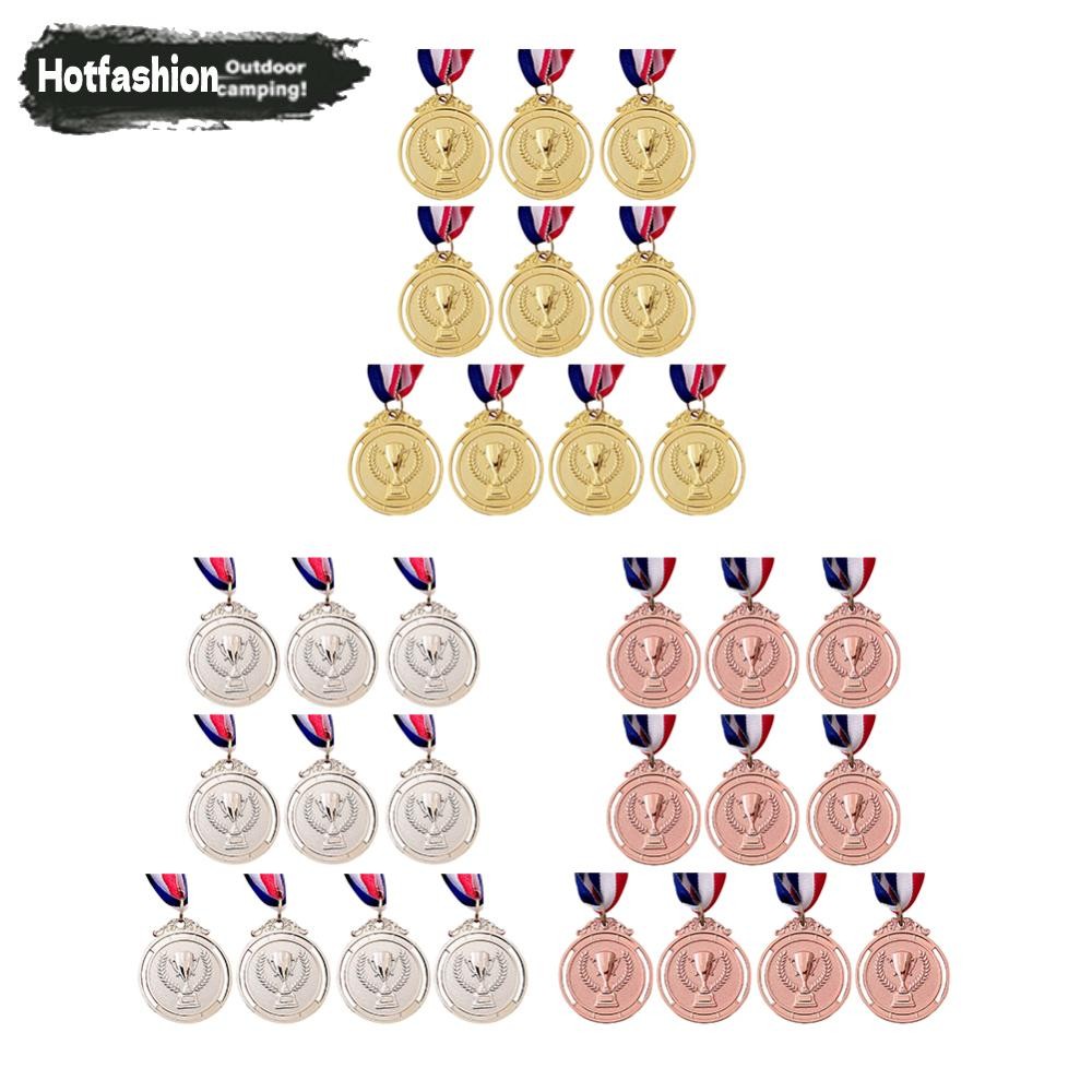 10ชิ้นทอง/เงิน/เข็มกลัดเหรียญรางวัลเหรียญโลหะชนะเหรียญสําหรับเกมกีฬา
