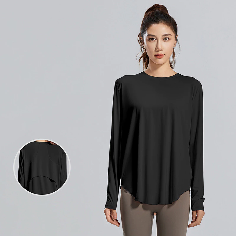 MVP Sport เสื้อยืดแขนยาว ผ้าไหมน้ำแข็ง โยคะ หลายสี thumbnail 5