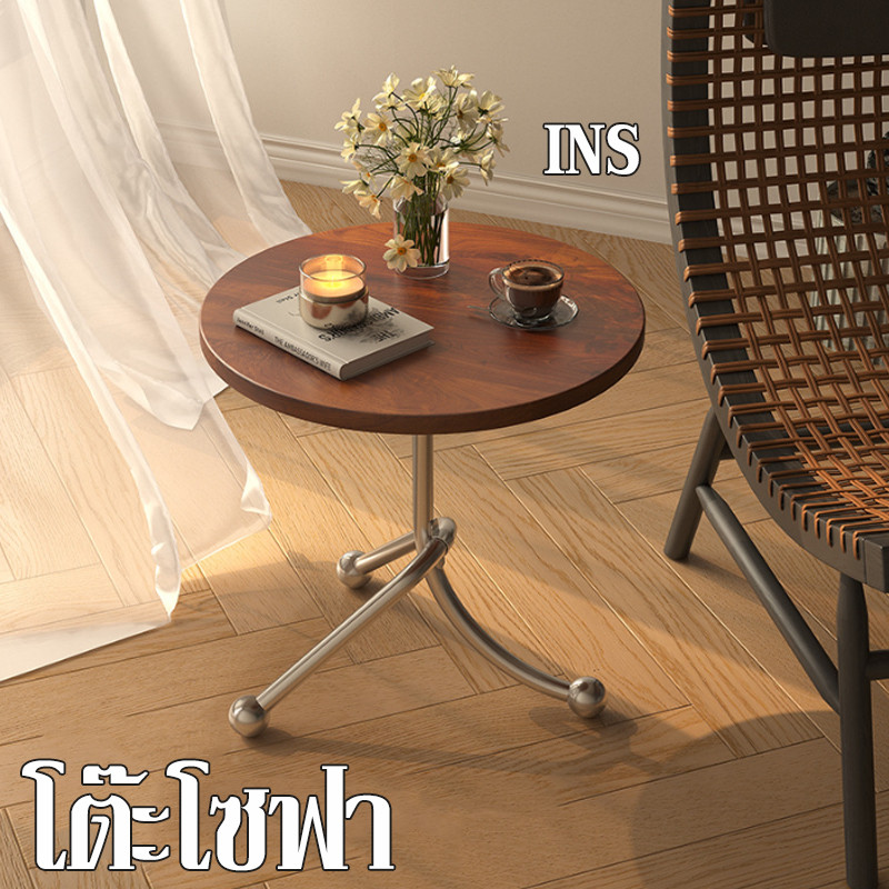 <พร้อมส่ง>ins โต๊ะกาแฟเล็ก ไม่ครอบครองตำแหน่ง วินเทจเชอร์รี่วูด สร้างสรรค์ มินิโต๊ะ โต๊ะโซฟา