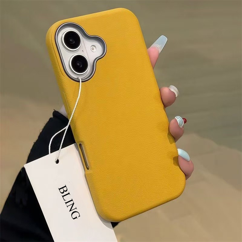 เครื่องหนัง ซิลิโคนนิ่ม เคสโทรศัพท์มือถือแบบนิ่ม สีทึบ เคสไอโฟน สําหรับiPhone 16 15 14 13 12 11 Pro Max 14 15 16 Plus - รูปที่ 2