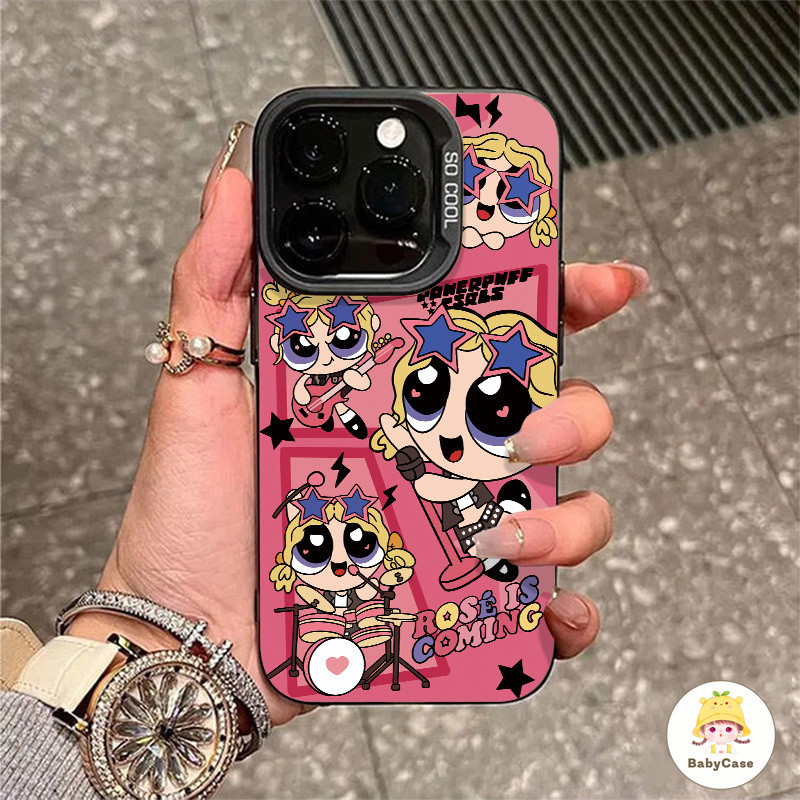 เคสไอโฟน13 15 สำหรับ iPhone 11 16 15 13 12 14 Pro Max 7 16 8 15 14 Plus XR X XS Max SE 2020 การ์ตูนน่ารักสาวตลกโรสปกอ่อน