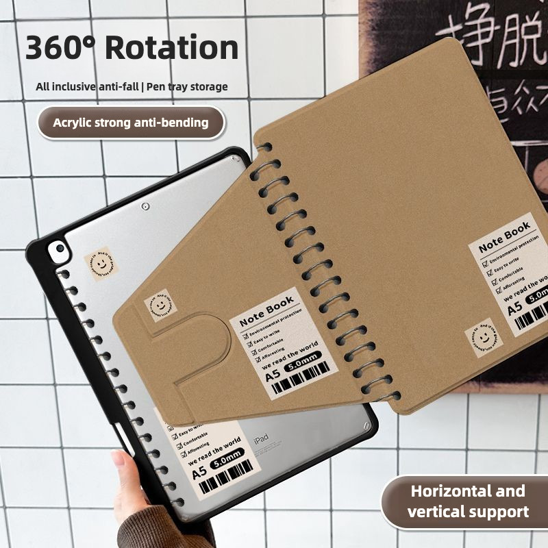 เคส ipad โน๊ตบุ๊คสร้างสรรค์อะคริลิคปรับได้ 360 องศา พร้อมที่วางปากกา เหมาะสําหรับ ipad air4 air5 air6 10.9