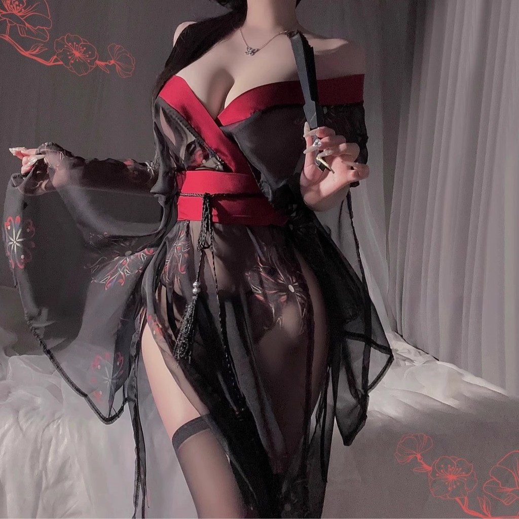 เซ็กซี่โบราณ Hanfu Pure Desire ชุดเครื่องแบบชุดกิโมโนญี่ปุ่น