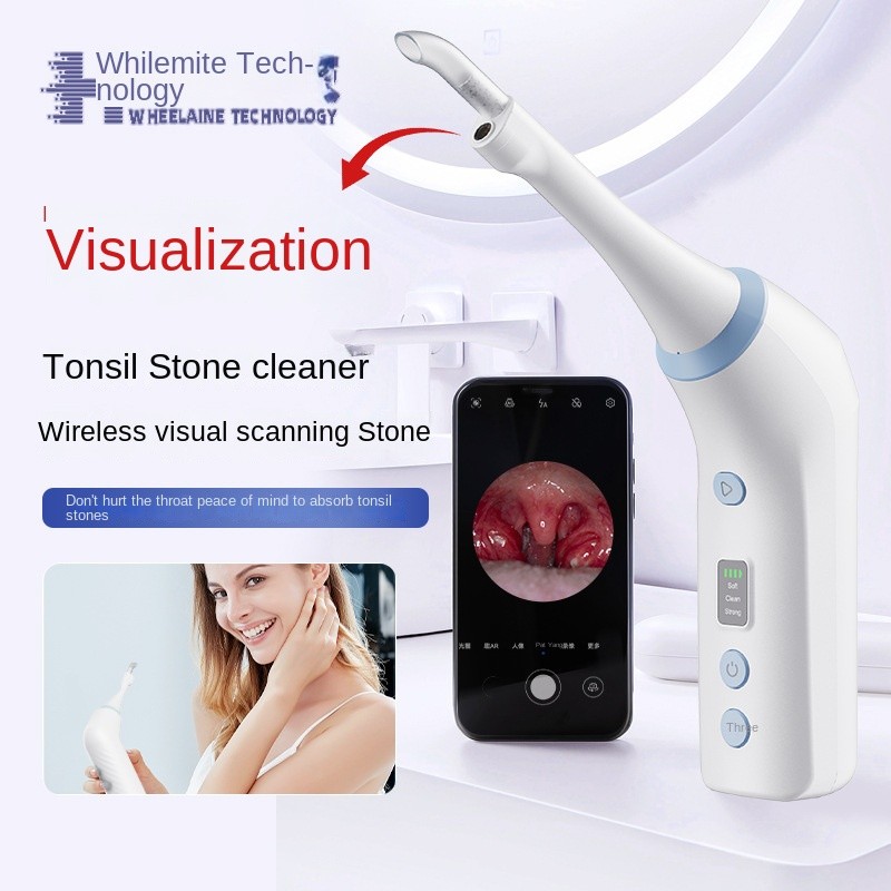 อุปกรณ์แคลคูลัส Tonsil ไฟฟ้า Visualized เครื่องมือดูแลทําความสะอาดช่องปาก เครื่องกําจัดแคลคูลัส ไร้สายที่มองเห็นได้