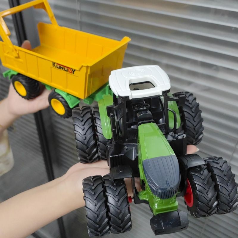 รถชาวนา Transporter รถแทรกเตอร์ Drop-Resistant เด็กรุ่นของเล่น Harvester Boy โลหะผสมวิศวกรรมยานพาหนะชุด hjcz4.8