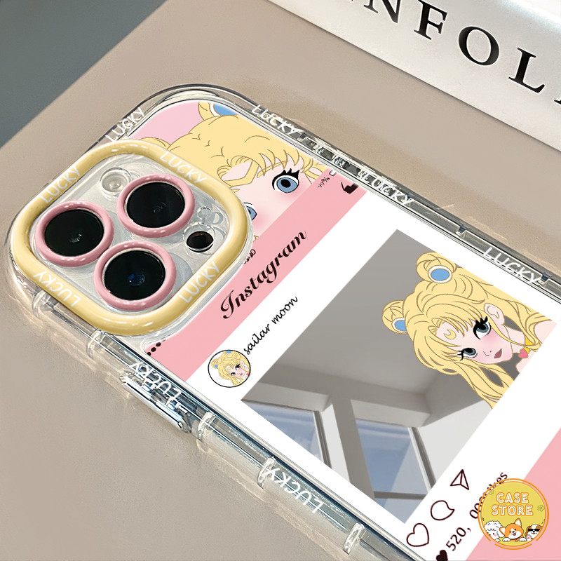 เคสกระจกเซเลอร์มูนสุดแฟชั่น เข้ากันได้กับ IPhone 13 15 11 16 14 Pro Max 12 Pro Max XR 16 7 8 Plus X XS Max SE 15 16 Pro