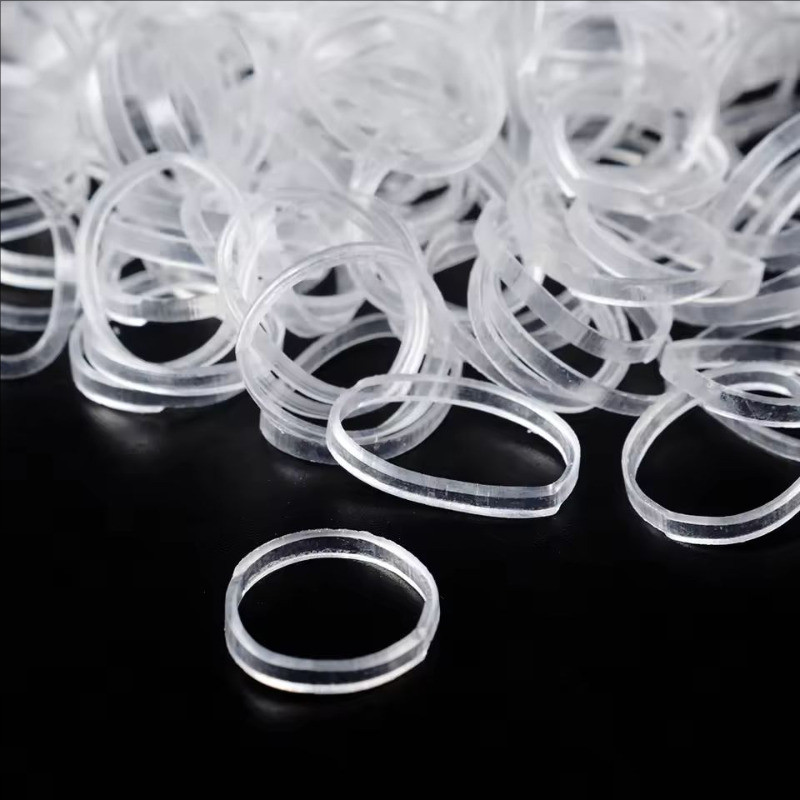 200/500ชิ้นยืดหยุ่นโปร่งใสผมวง-นุ่มนํามาใช้ใหม่ผมผูก-เชือกผมนางฟ้า-สาวผู้ถือผมหางม้าอุปกรณ์ผม-แหวนผมยาง-เครื่องมือจัดแต่งทรงผม - รูปที่ 2