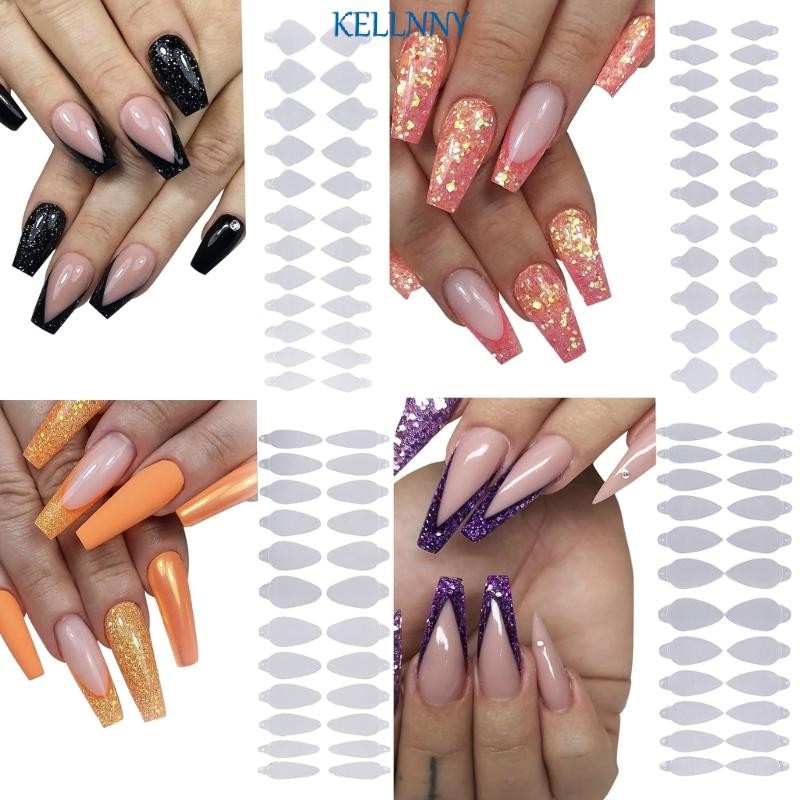 Kellnny French Nail Tip Guide Sticker Nail Extension Nail Form Mould French Line Sticker