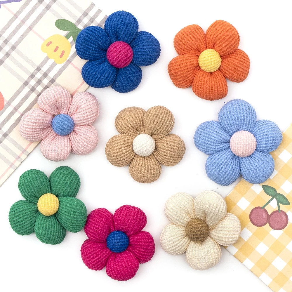 newyorkgallery(N2266) เข็มกลัดดอกไม้สีสันน่ารัก ขนาด 2 นิ้ว