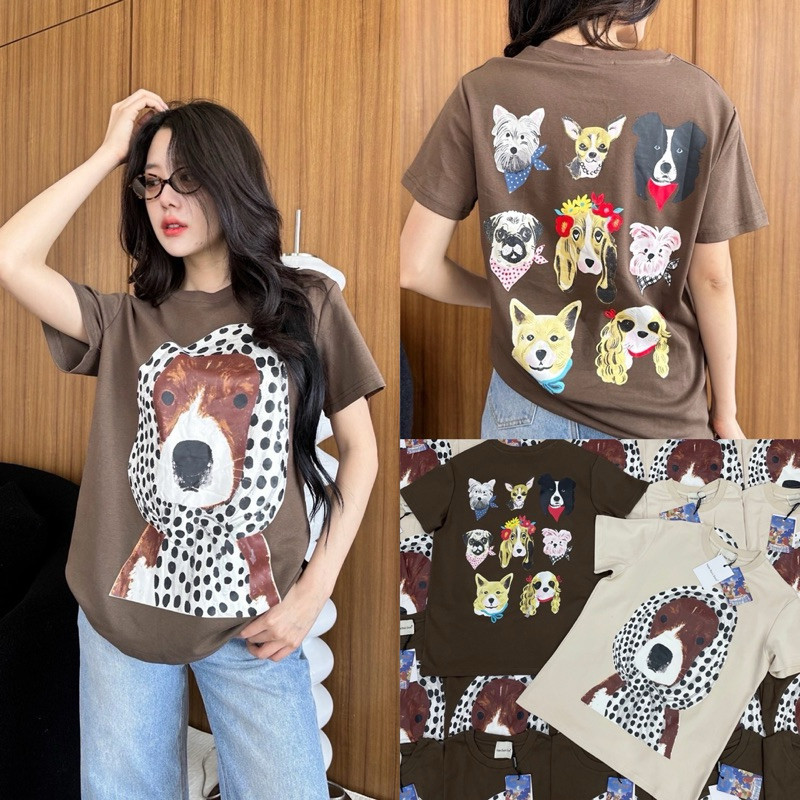 (ของพร้อมส่ง ส่งใน 24 ชั่วโมง)BOOM Shopee สุดน่ารัก เสื้อยืดแขนสั้นผ้าฝ้ายหญิง ลายตัวละครแฟนๆ