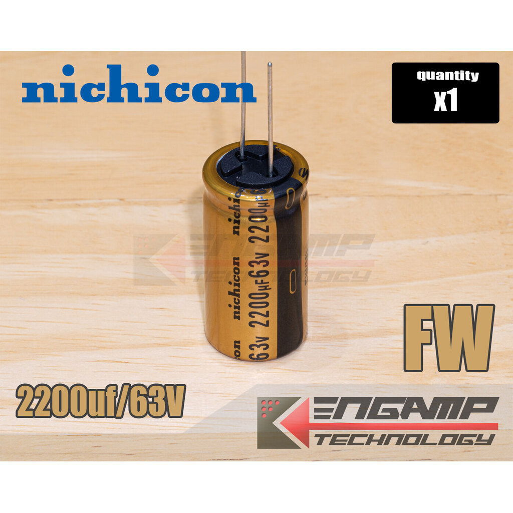 (1ตัว) [E-CAP] 2200uf/63V 85ºC Nichicon FW (M) ขนาด 18x35.5 P=7.5mm