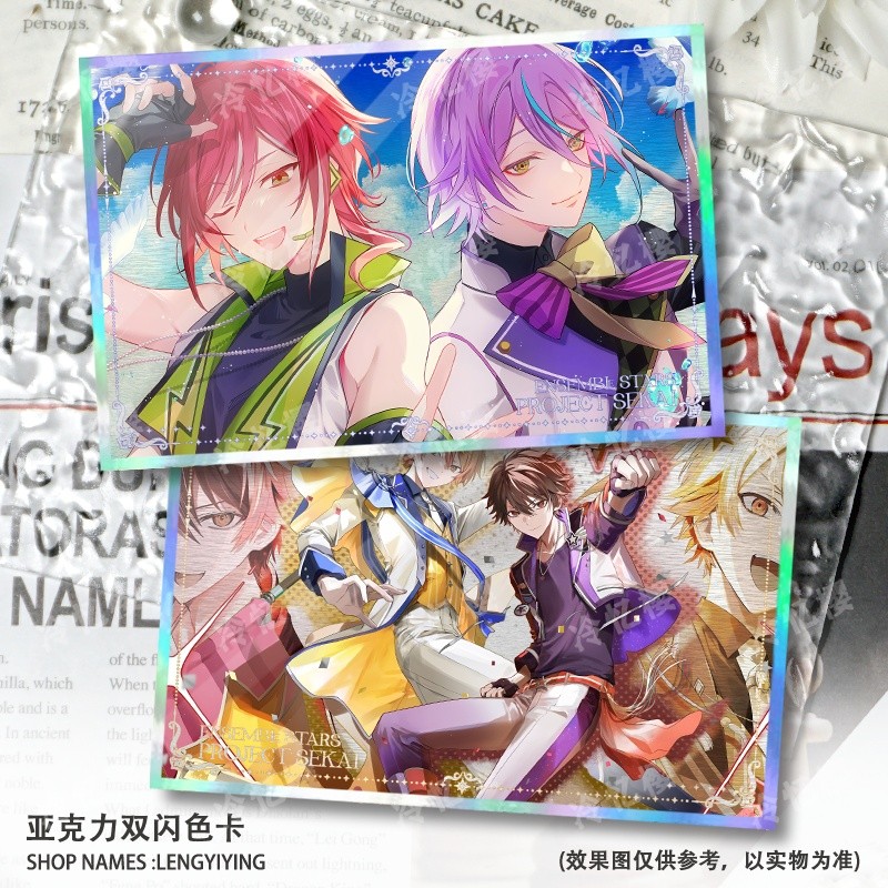 Project SEKAI x Ensemble Stars Glitter Shikishi – Shizuku, Akito, Rui Crossover Art Card