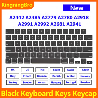 ใหม่คีย์บอร์ดคีย์ Keycap สําหรับ Macbook Pro Air 14 "16" A2442 A2485 A2779 A2780 A2918 A2991 A2992 A2681 A2941 คีย์เปลี่ยน