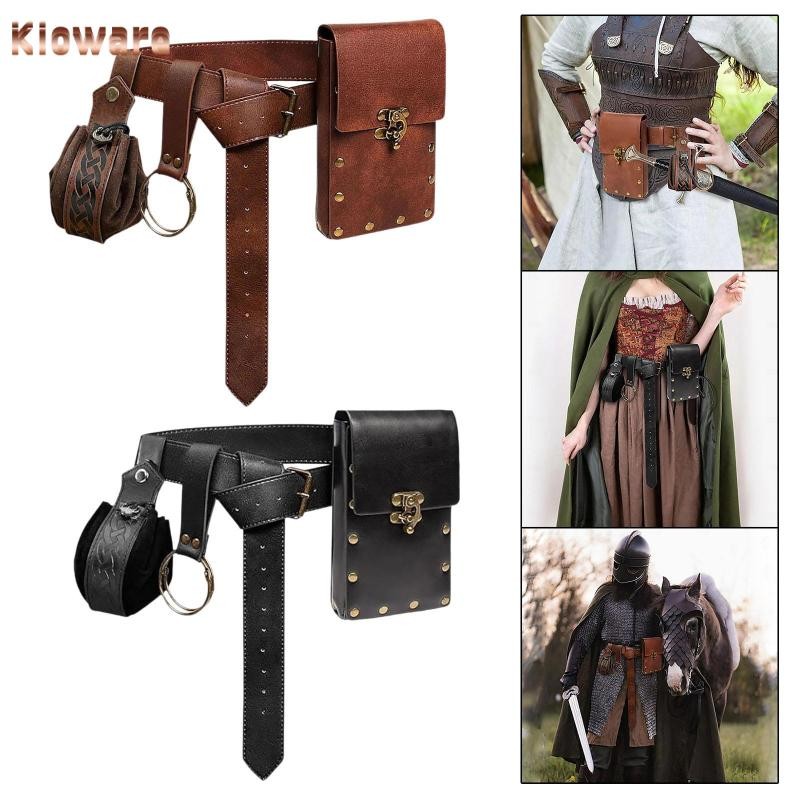 Kloware เข็มขัดกระเป๋าเอวกระเป๋า Steampunk Casual Fanny Pack ผู้ถือโทรศัพท์ยุคกลางกระเป๋าเข็มขัดสําหรับ Casual Renaissance ฮาโลวีนเดินป่าคอสเพลย์
