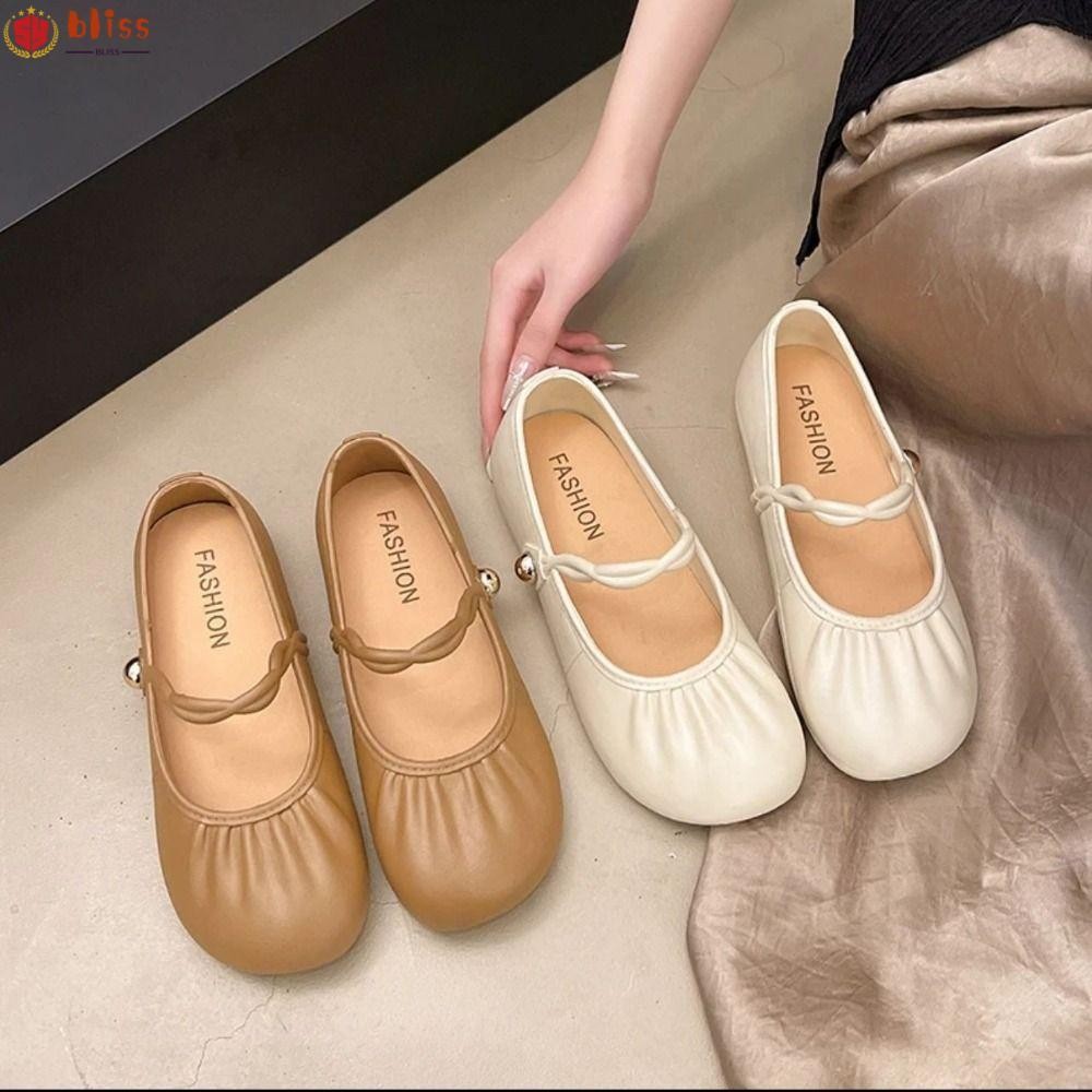 Blliss แมรี่เจนรองเท้า,ด้านล่างนุ่มครึ่งรองเท้าแตะรองเท้าเดียว,วงยืดหยุ่นครอสโอเวอร์ที่สง่าง