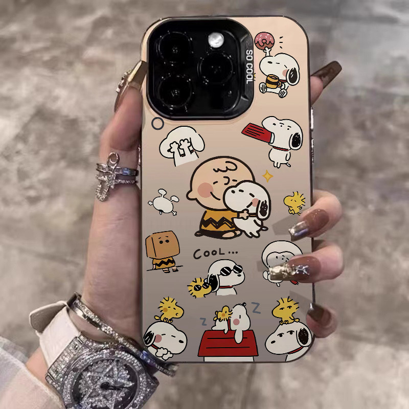 ❤️จัดส่งทันที❤️เคสไอโฟน11 13 14 15 16 Pro Max Snoopy Charlie Advanced Sense Case For iPhone 13PM,16P