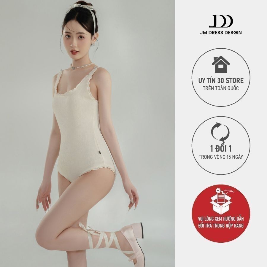 บอดี้สูทคอ U และตัดด้านหลัง 1S46.2405W จั๊มสูทไหมพรมบางสไตล์เข้ารูปผู้หญิงออกแบบโดย JM Dress Design